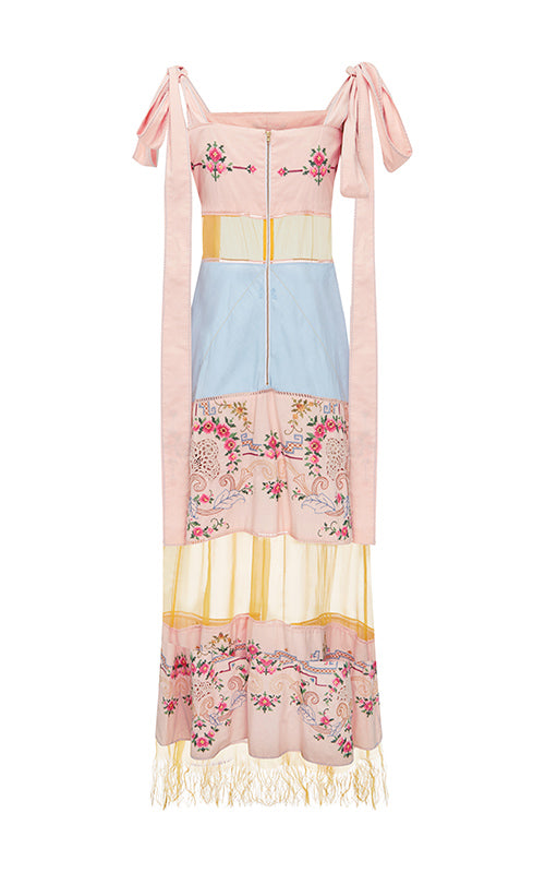 Nevenka Long Term Patchwork Dress