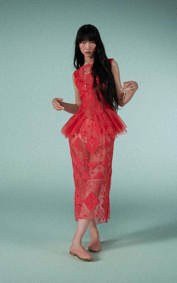 nevenka paradajz cotton lace dress