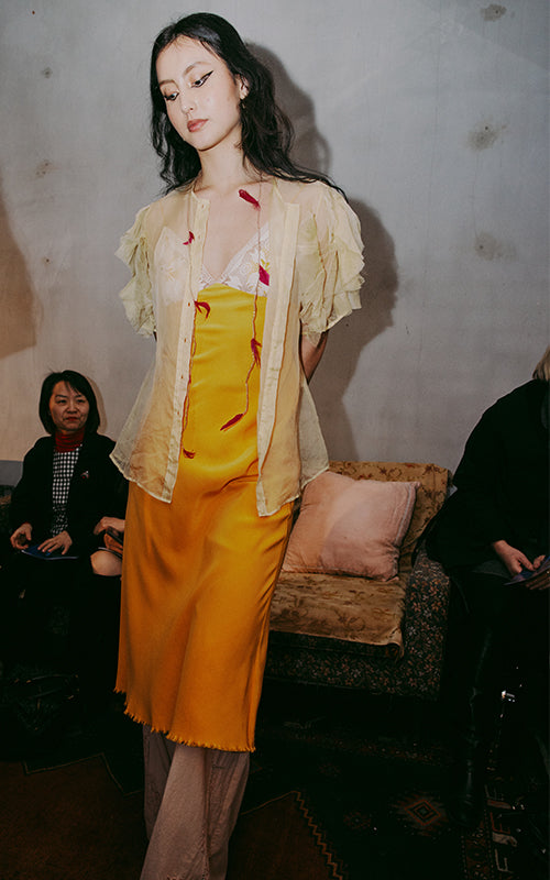 Nevenka She Who Heals Ruffle Sleeve Blouse