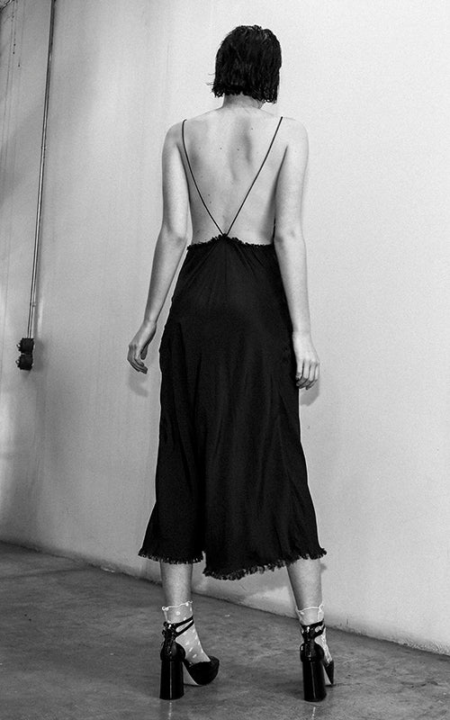 Nevenka Strong Will Slip Dress Noir