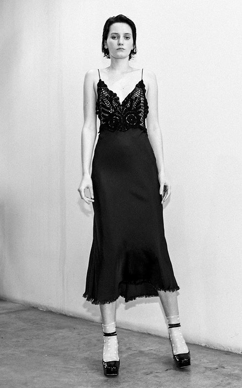 Nevenka Strong Will Slip Dress Noir