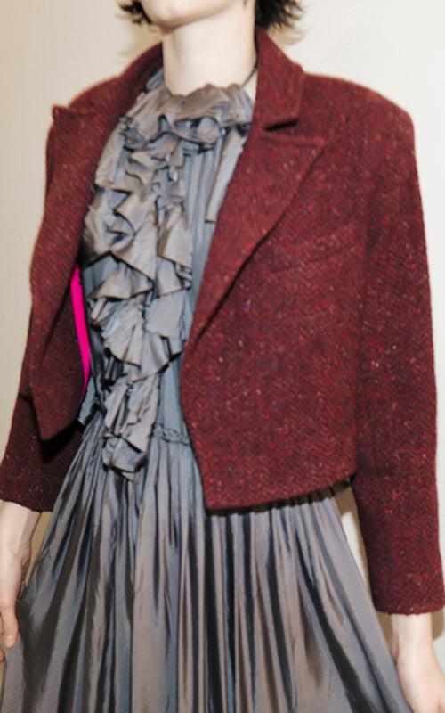 Nevenka Tweed Pure Wool Tuxedo Jacket