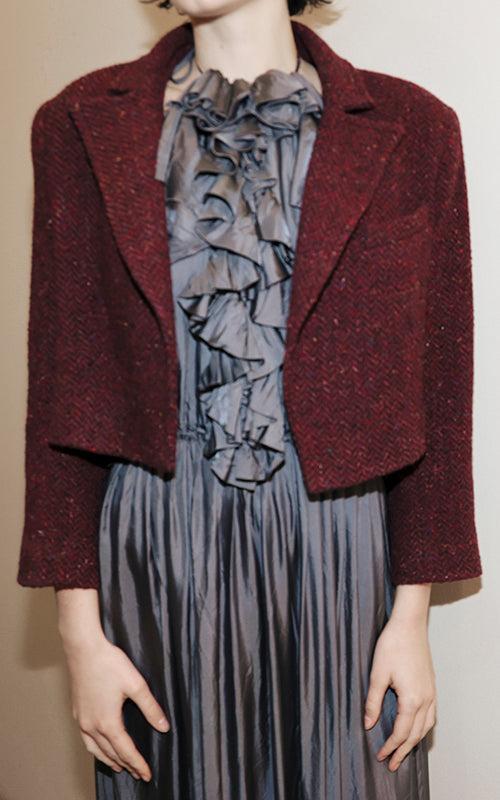 Nevenka Tweed Pure Wool Tuxedo Jacket