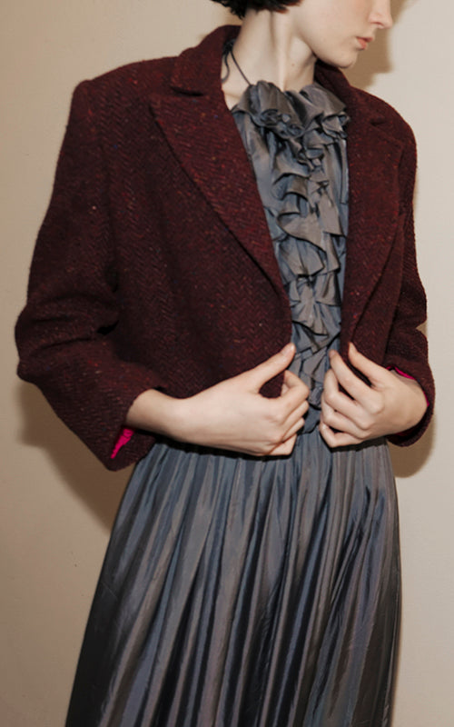 nevenka tweed pure wool tuxedo jacket