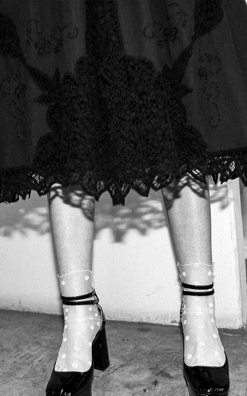 Nevenka Water Runs Deep Black Lace Cocktail Dress