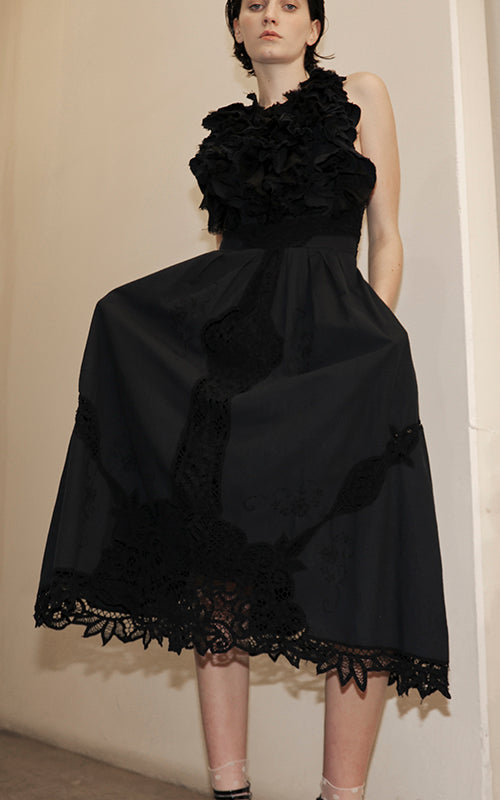 nevenka water runs deep black lace cocktail dress