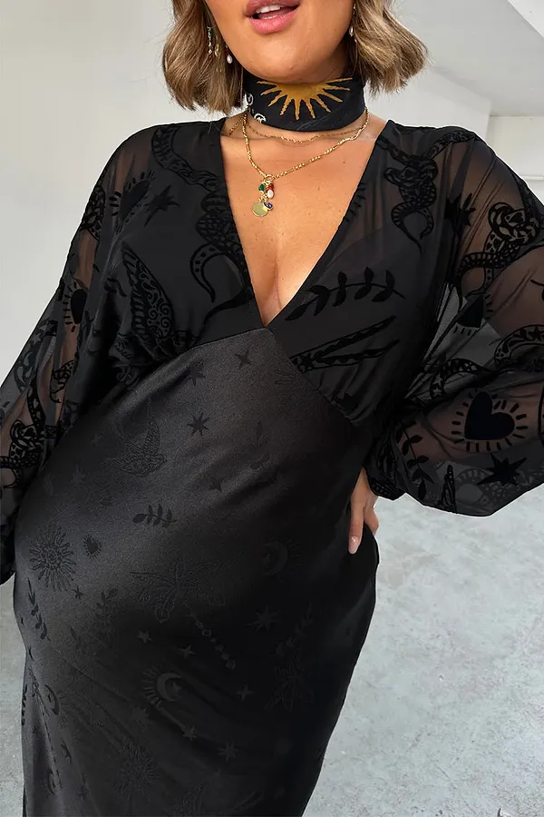 Never Fully Dressed Black Swallow Romance Emma Dress