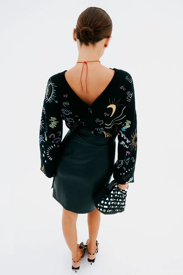 Never Fully Dressed Black Vegan Leather Mini Jaspre Skirt Petite