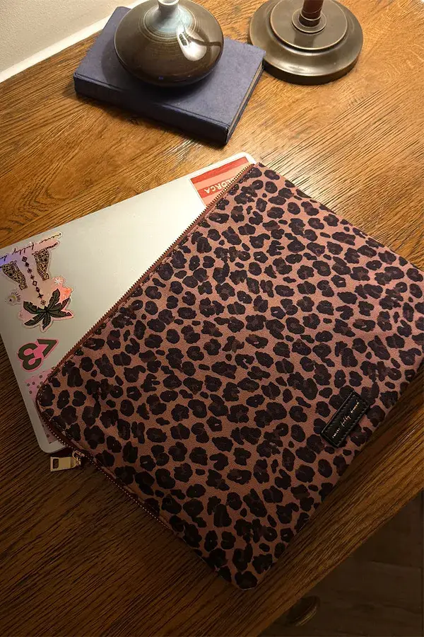 Never Fully Dressed Blue & Burgundy Poppy Laptop Case