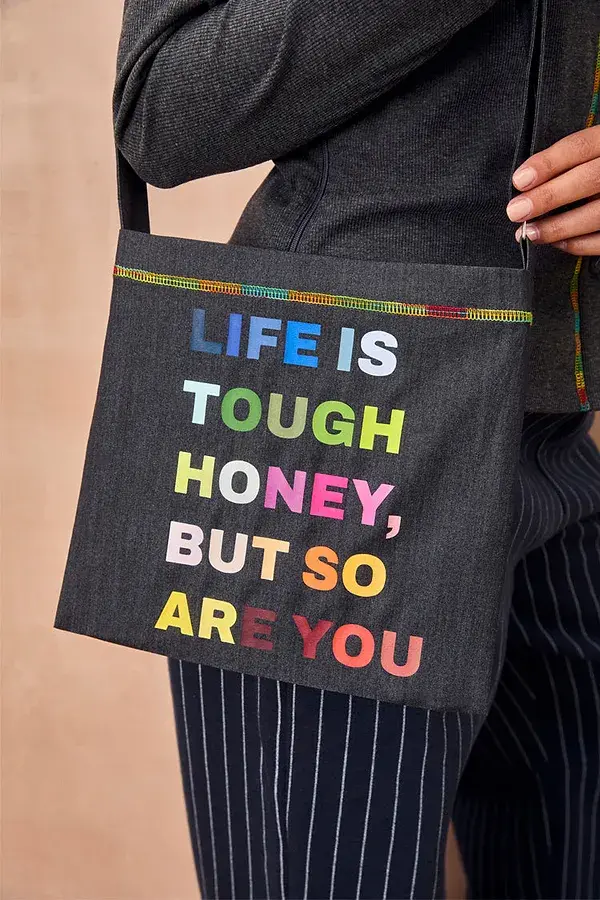 Never Fully Dressed Charcoal Life Is Tough Honey Drainage Bag