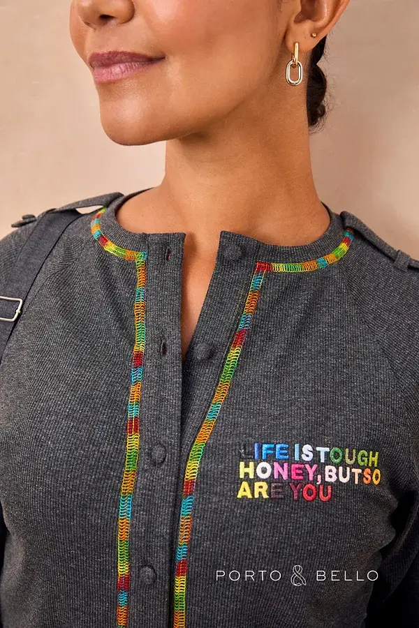 never fully dressed Charcoal Life is Tough Honey T-Shirt