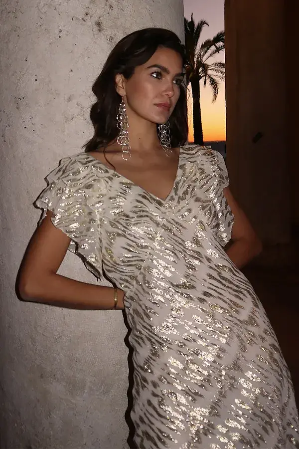 never fully dressed Cream Jacquard Tilda Mini Dress