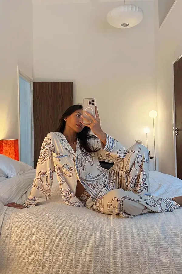 Never Fully Dressed Cream Octopus Button Through Pyjamas