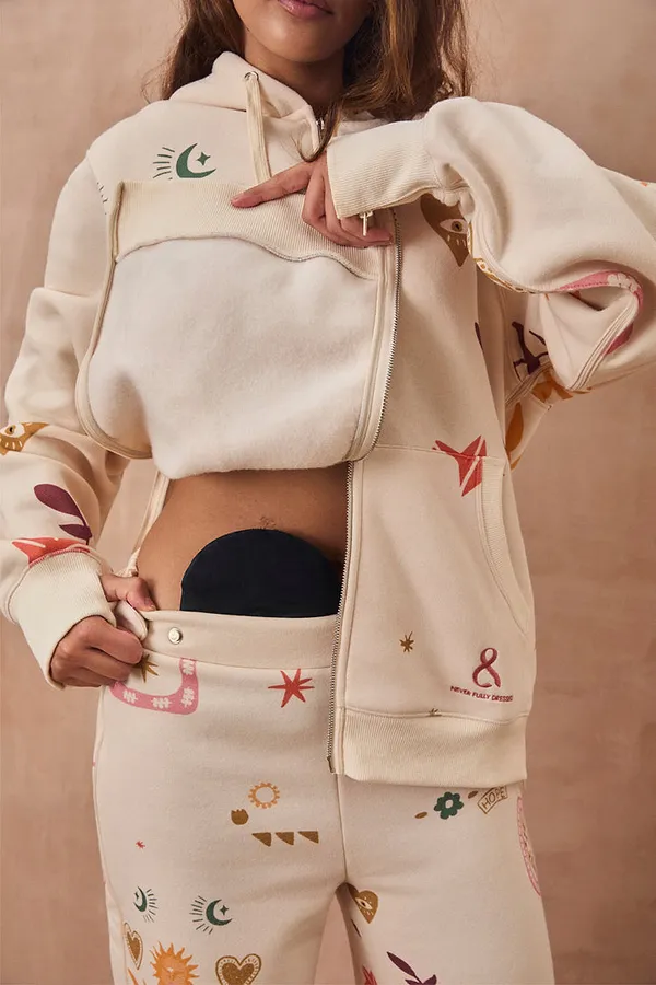 Never Fully Dressed Cream Sundazed Accessible Hoodie