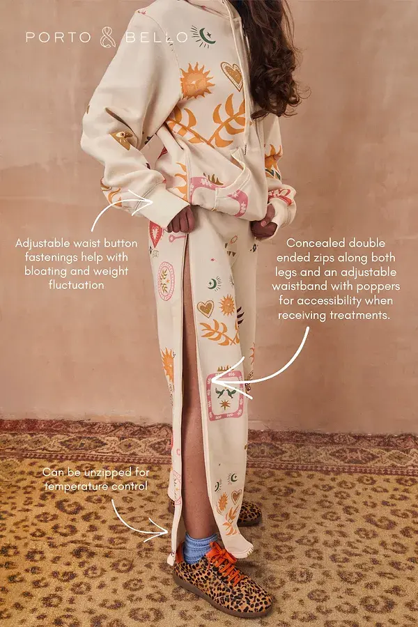 never fully dressed Cream Sundazed Wide Leg Accessible Joggers