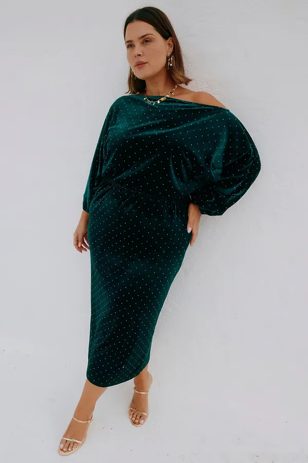 Never Fully Dressed Emerald Velvet Tilly Dress Petite