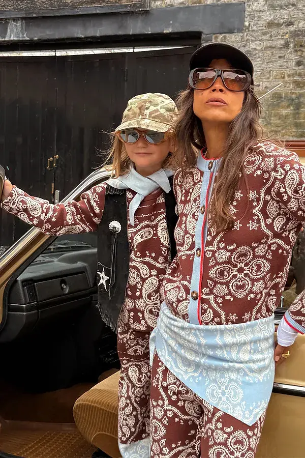 Never Fully Dressed Kids Chocolate Bandana Knitted Set