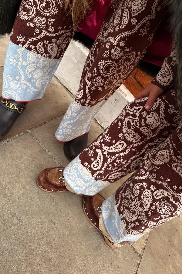 Never Fully Dressed Kids Chocolate Bandana Knitted Set