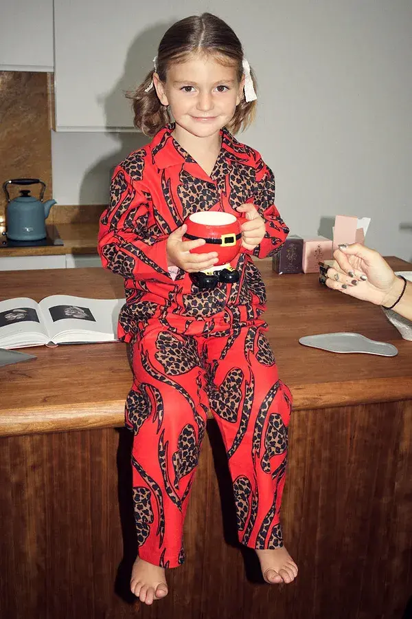 Never Fully Dressed Kids Red Bow Cotton Button Through Pyjamas