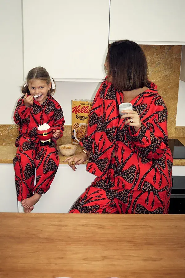 Never Fully Dressed Kids Red Bow Cotton Button Through Pyjamas