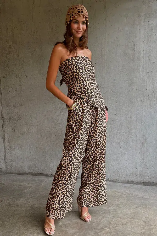 Never Fully Dressed Lucia Leopard Elissa Trousers Petite