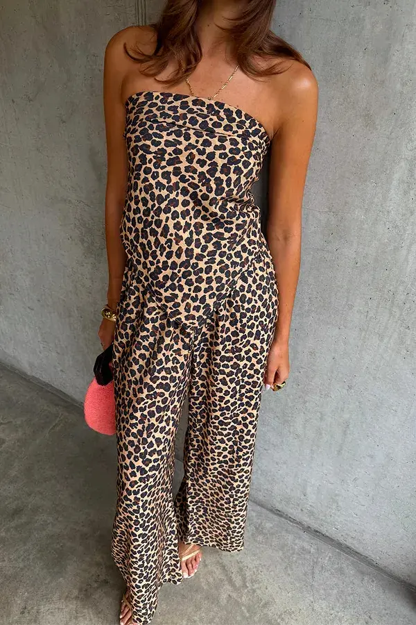 Never Fully Dressed Lucia Leopard Elissa Trousers Petite