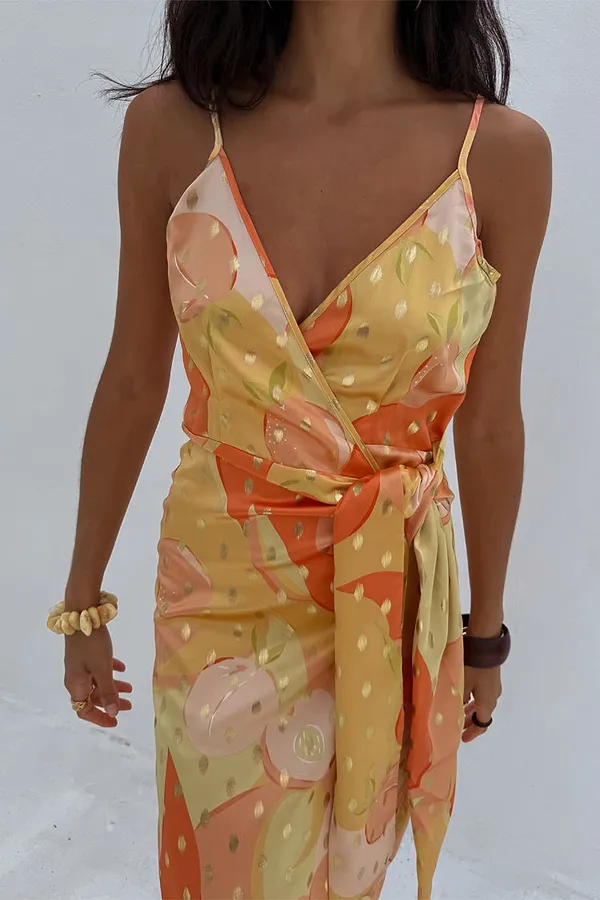 Never Fully Dressed Apricot Strappy Vienna Dress