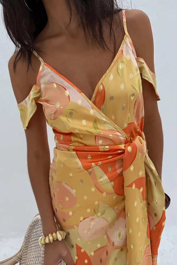 Never Fully Dressed Apricot Strappy Vienna Dress