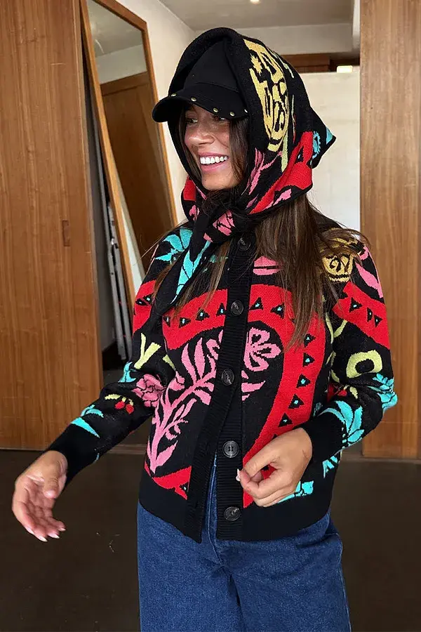 Never Fully Dressed Black Amara Knit Scarf