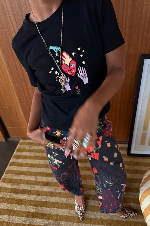 Never Fully Dressed Black Heart Baby T Shirt