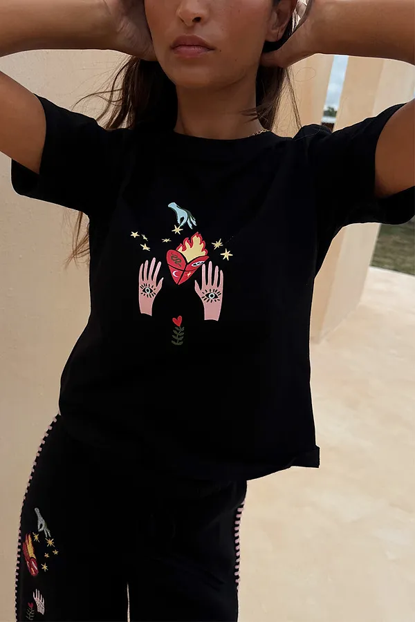 Never Fully Dressed Black Heart Baby T Shirt