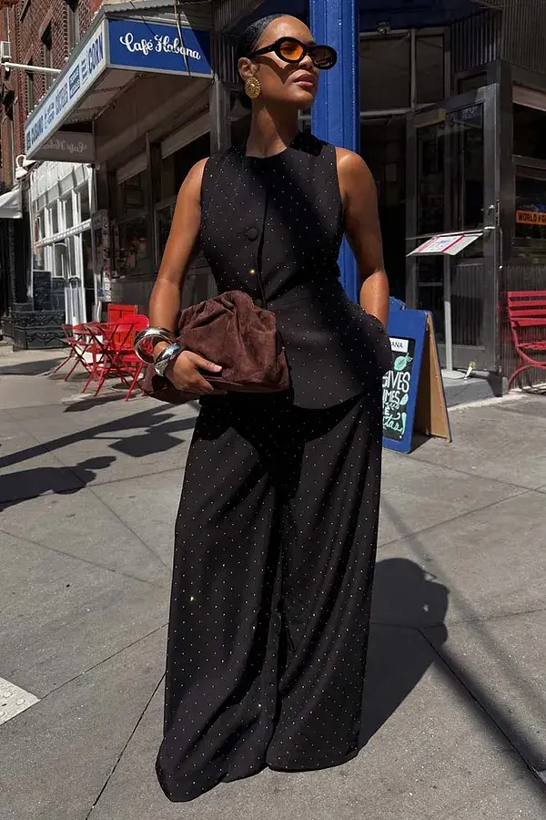 never fully dressed Black Hotfix Marnie Trousers