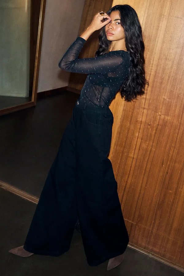 Never Fully Dressed Black Icon Bodysuit