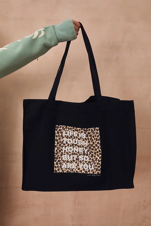 never fully dressed Black Life Is Tough Tote Bag