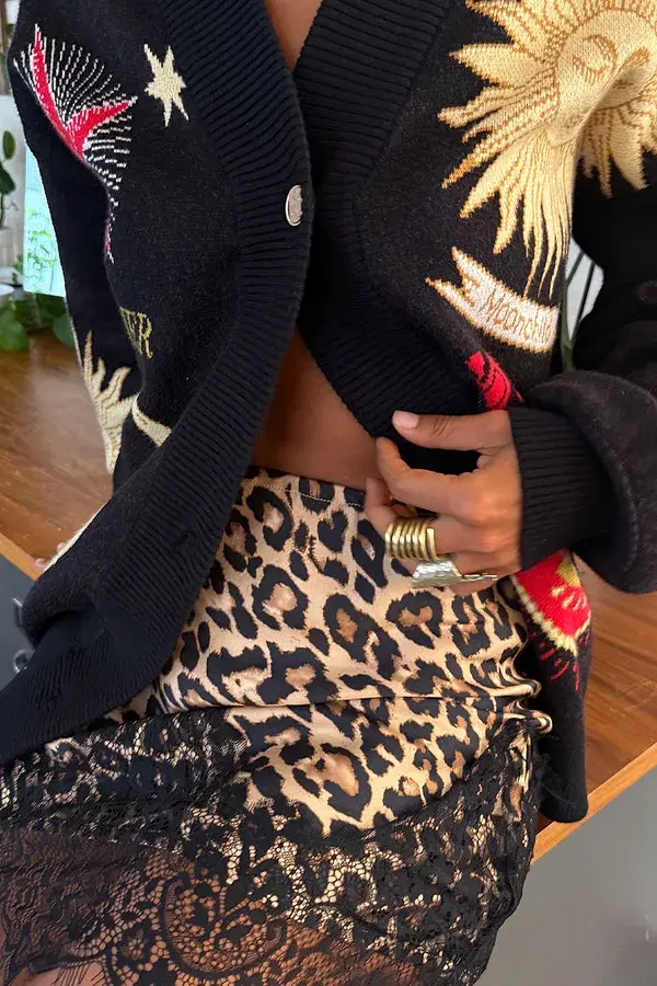 Never Fully Dressed Black Mystical Cardigan
