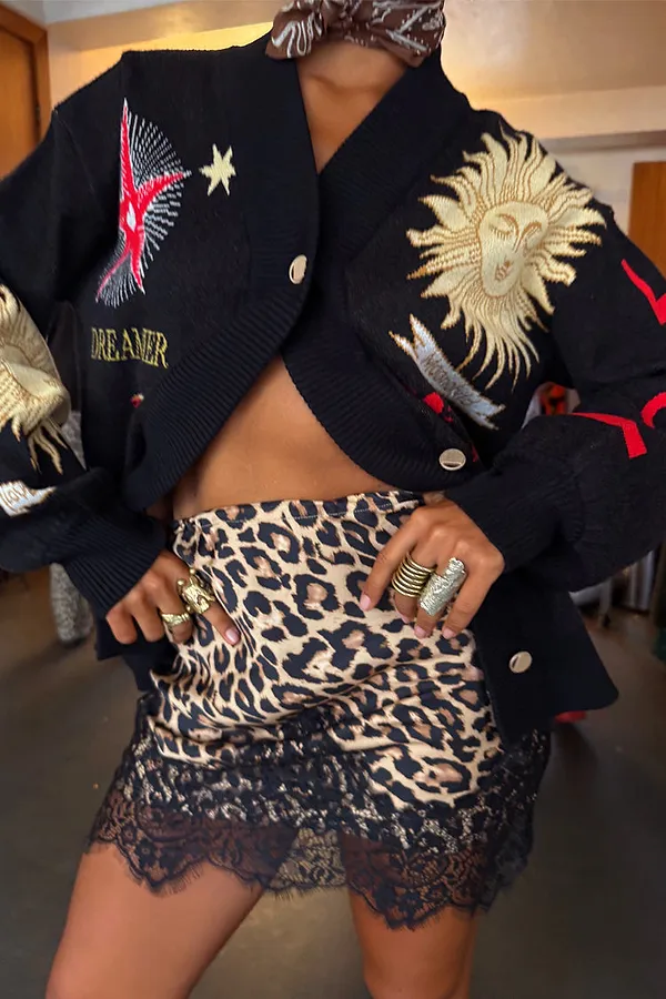 never fully dressed Black Mystical Cardigan