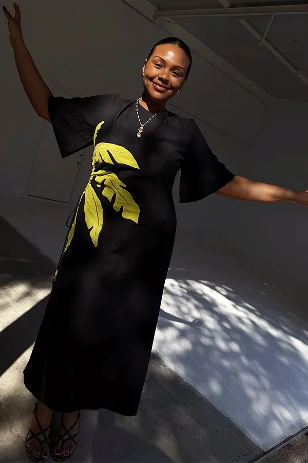 Never Fully Dressed Black Palm Riviera Dress