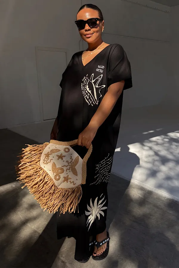 Never Fully Dressed Black Palma T Shirt Dress