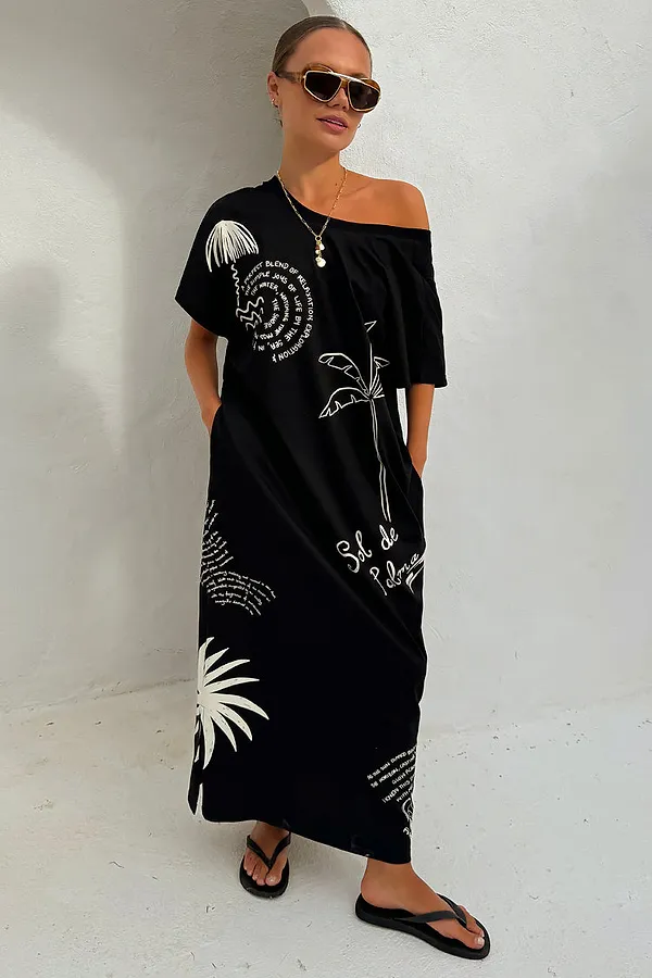 never fully dressed Black Palma T Shirt Dress