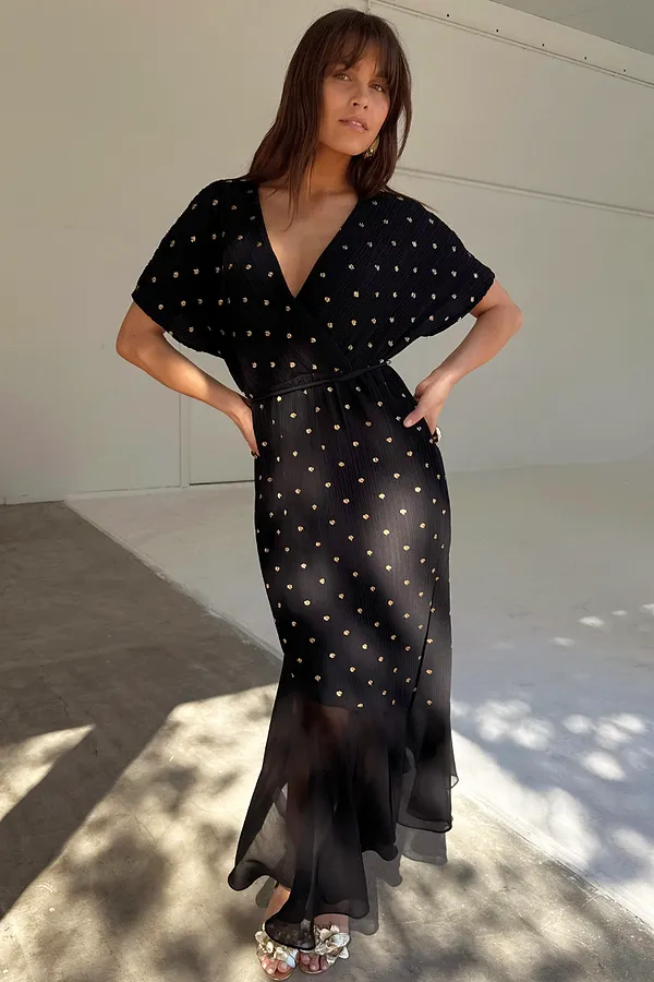 never fully dressed Black Plisse Fifi Dress