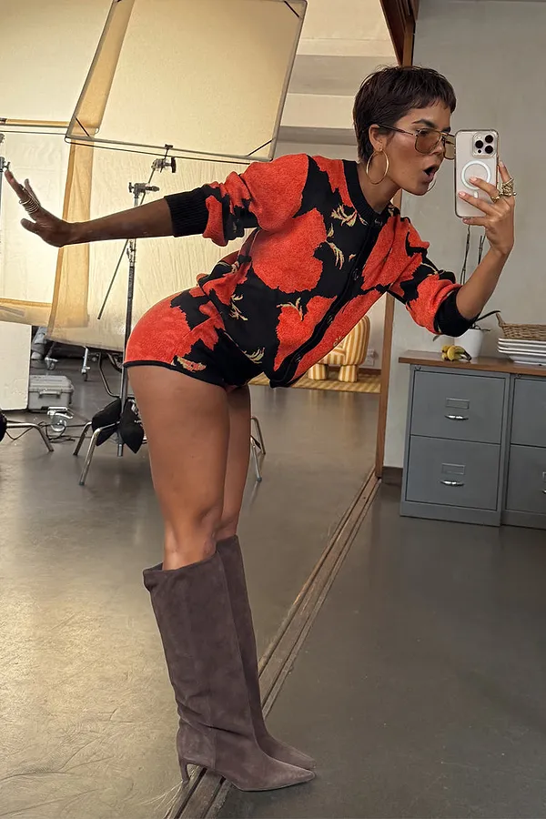 Never Fully Dressed Black Poppy Hot Pants