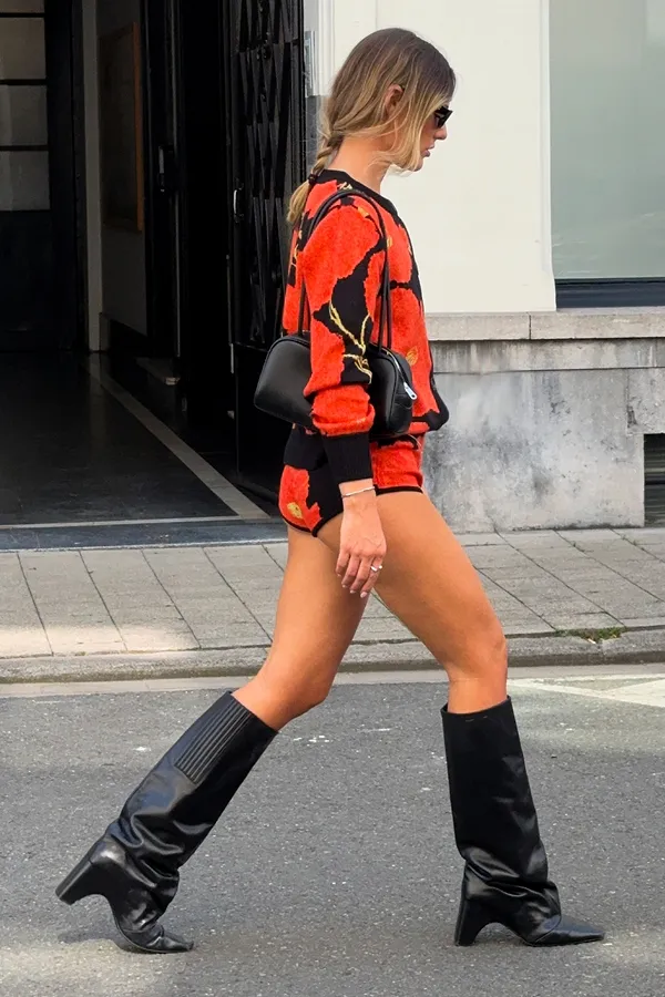 Never Fully Dressed Black Poppy Hot Pants