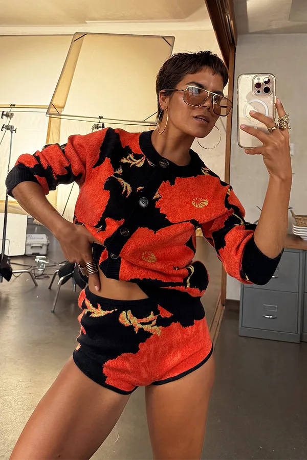 never fully dressed Black Poppy Hot Pants