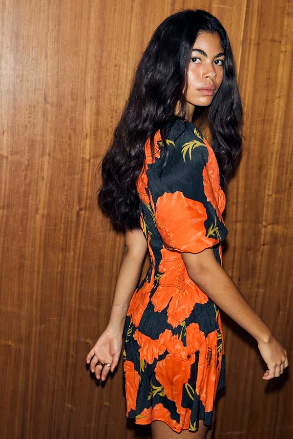 Never Fully Dressed Black Poppy Mini Nara Dress