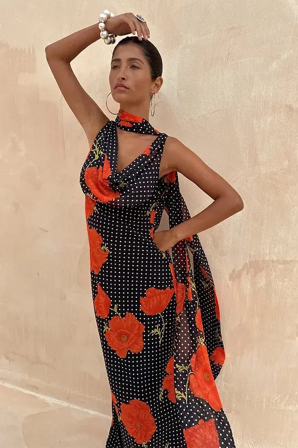 Never Fully Dressed Black Poppy Sophie Dress