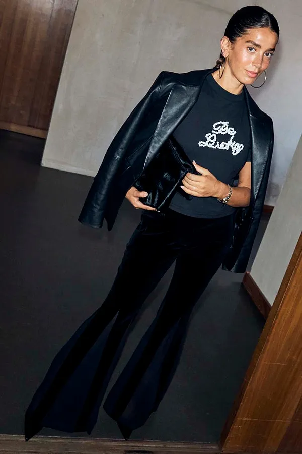 Never Fully Dressed Black Velvet Diva Trousers