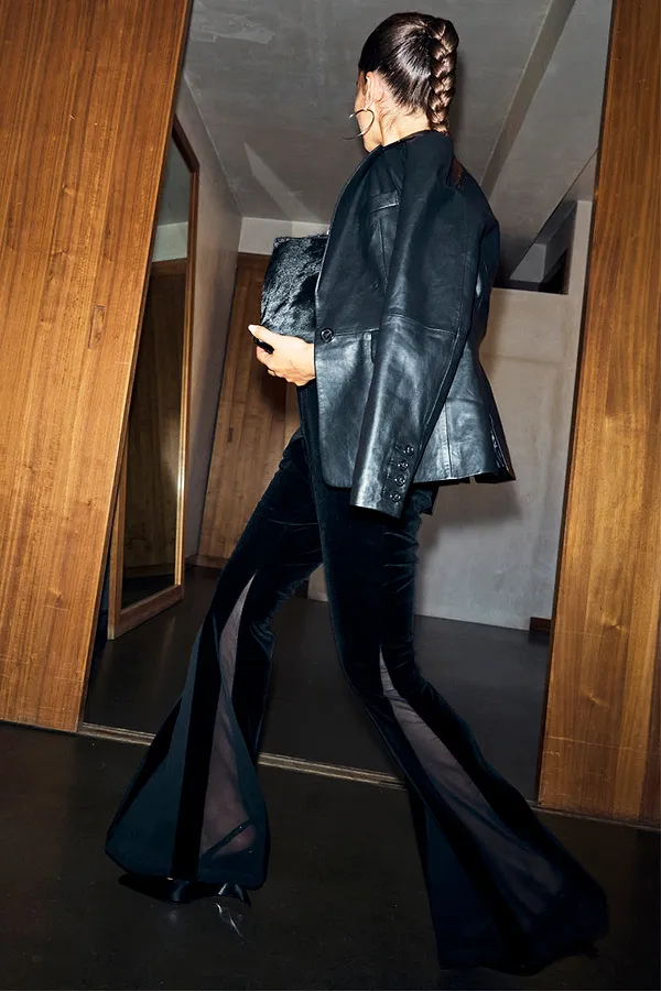 never fully dressed Black Velvet Diva Trousers