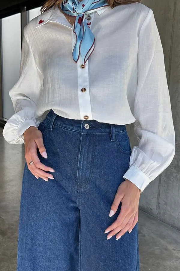 Never Fully Dressed Blue Denim Pallazzo Jan Jean