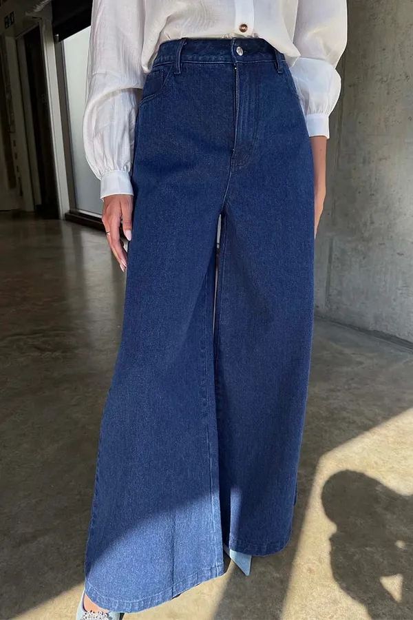 never fully dressed Blue Denim Pallazzo Jan Jean