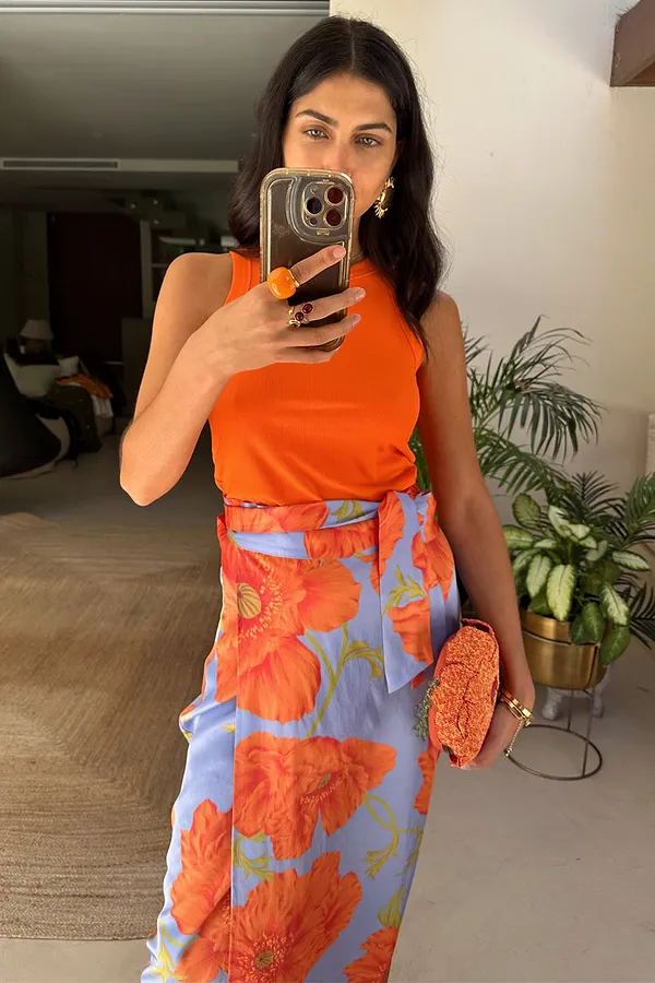 Never Fully Dressed Blue Poppy Jaspre Skirt